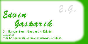 edvin gasparik business card